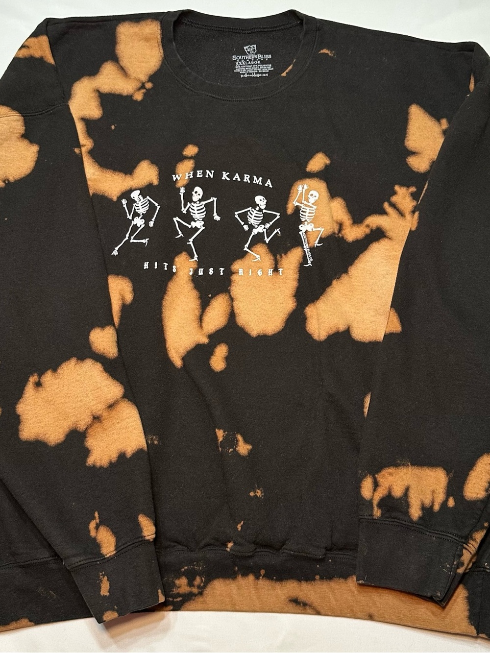 Southern Bliss Co Karma Bleached Skeletons Crewneck Sweatshirt 3XL